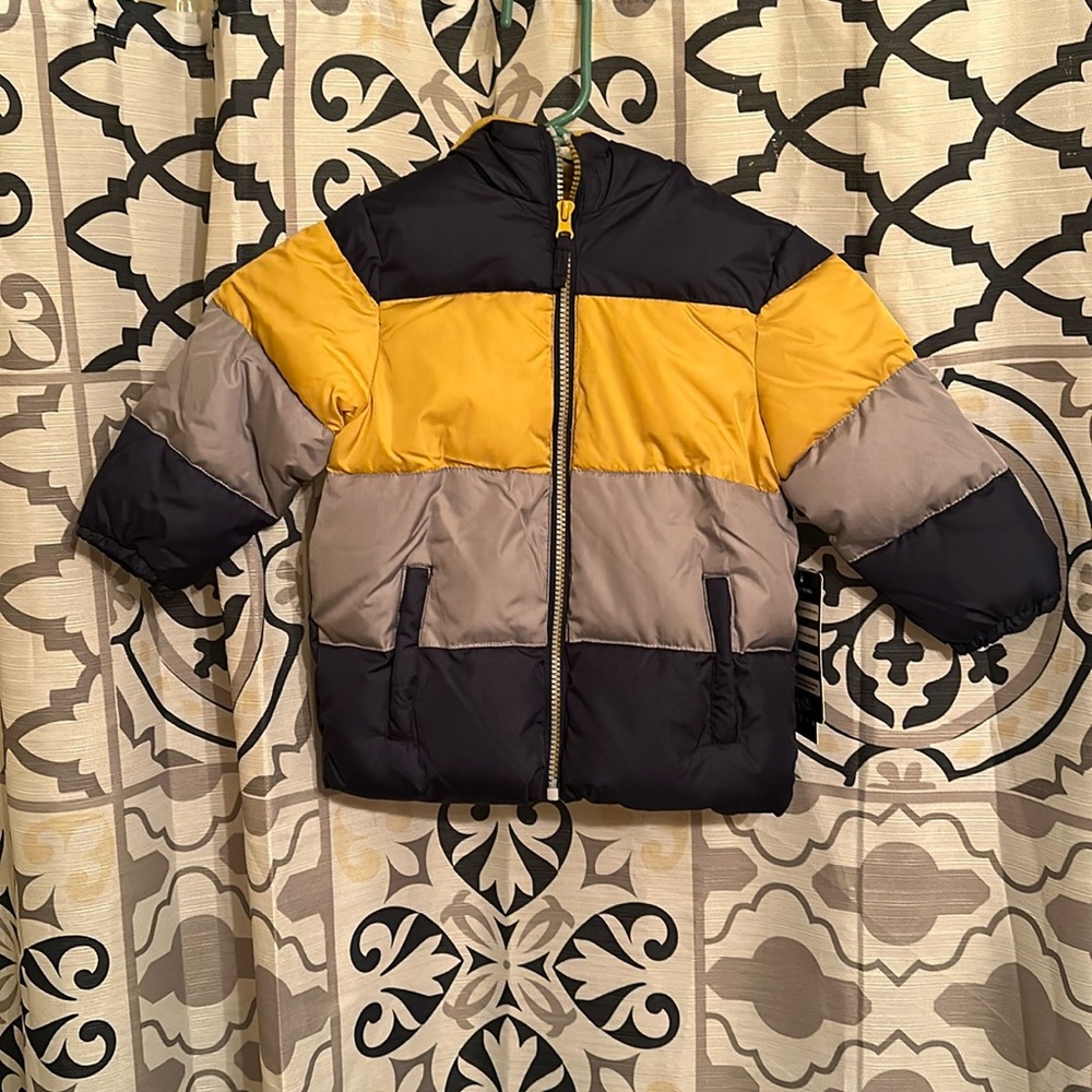 NWT multi colored winter jacket, fleece lined